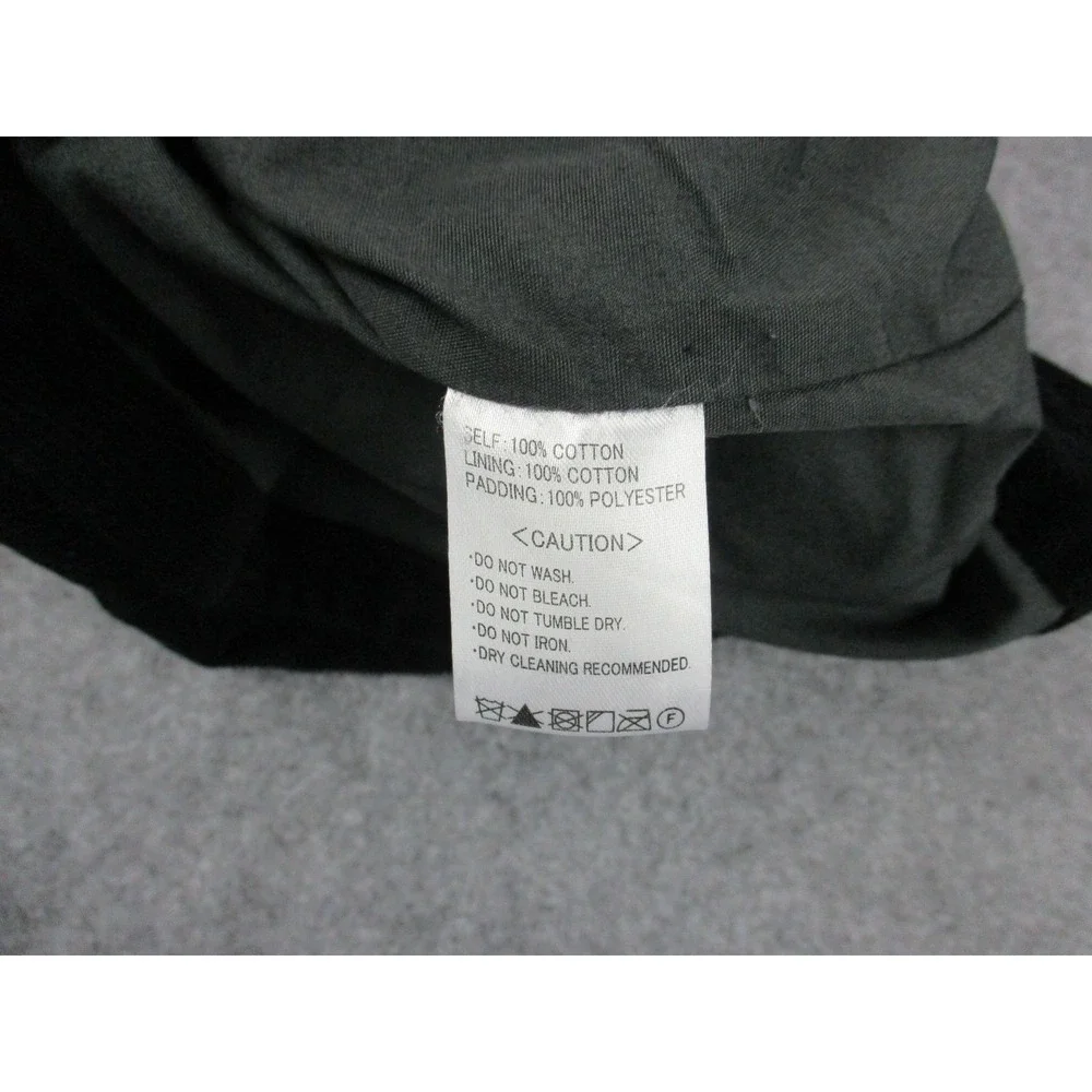Undefeated Vest Mens Extra Small Black Corduroy Puffer Embroidered Insulated